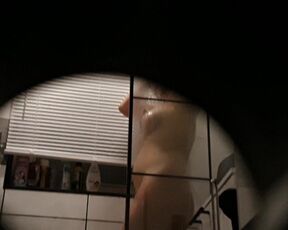 My slut wife Anette, shower voyeur challenge 08.01
