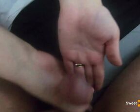 Slapping cock on palms, fingers, full hands