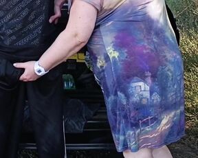 In a Park, I Fuck My Neighbor in Her Pussy Doggy Style, Then in Her Mouth and Cum Twice in a Minute