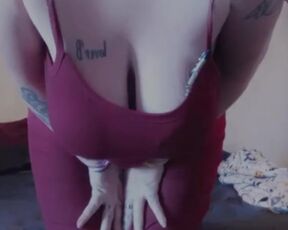 Nipple clamps makes this pussy wet and body wiggle